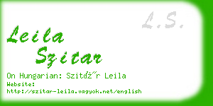 leila szitar business card